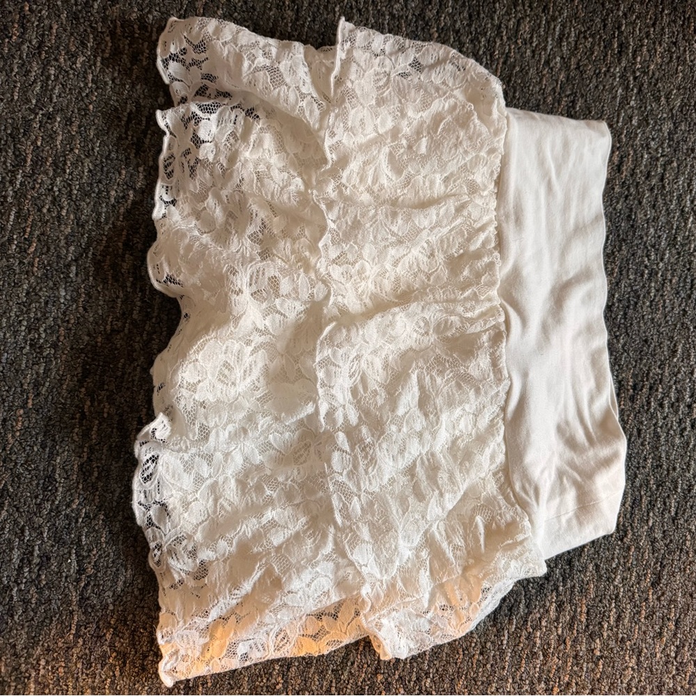 White Lace Butterfly Skirt